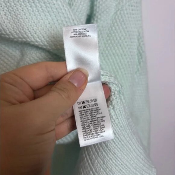 Lucky Brand Green Popcorn Knit Lightweight V Neck Pullover Hint of Mint Sweater - Picture 5 of 7